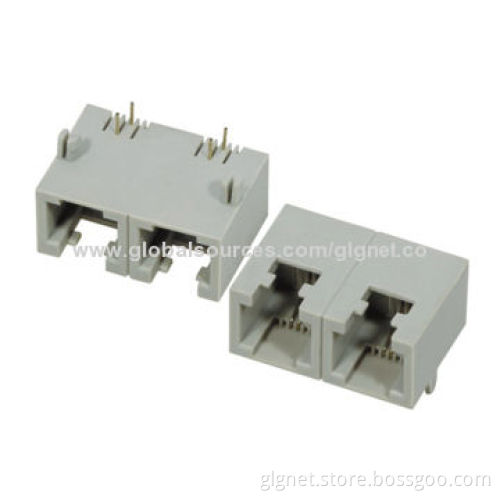 Phone jack, 1*2 port, R/A type